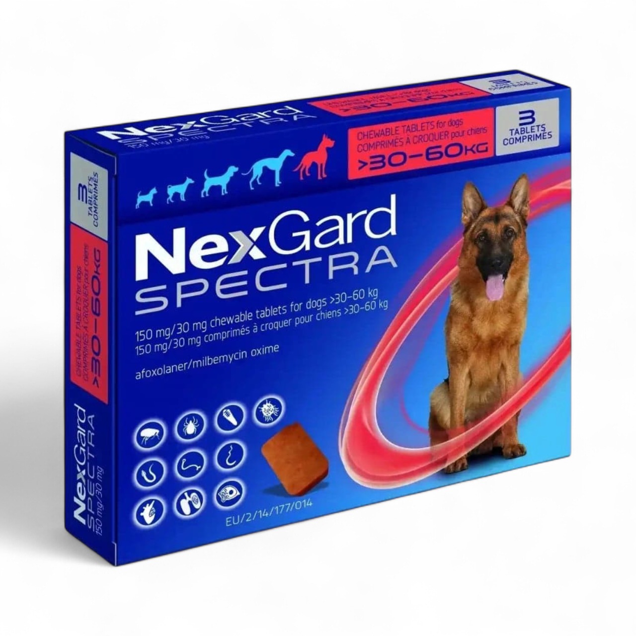 Nexgard Spectra Perros 30 A 60 Kg Tableta Única